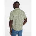 thumbnail image 3 of George Men's and Big Men's Modern Fit Poplin Button Up Shirt with Short Sleeves, Sizes XS-3XL, 3 of 5