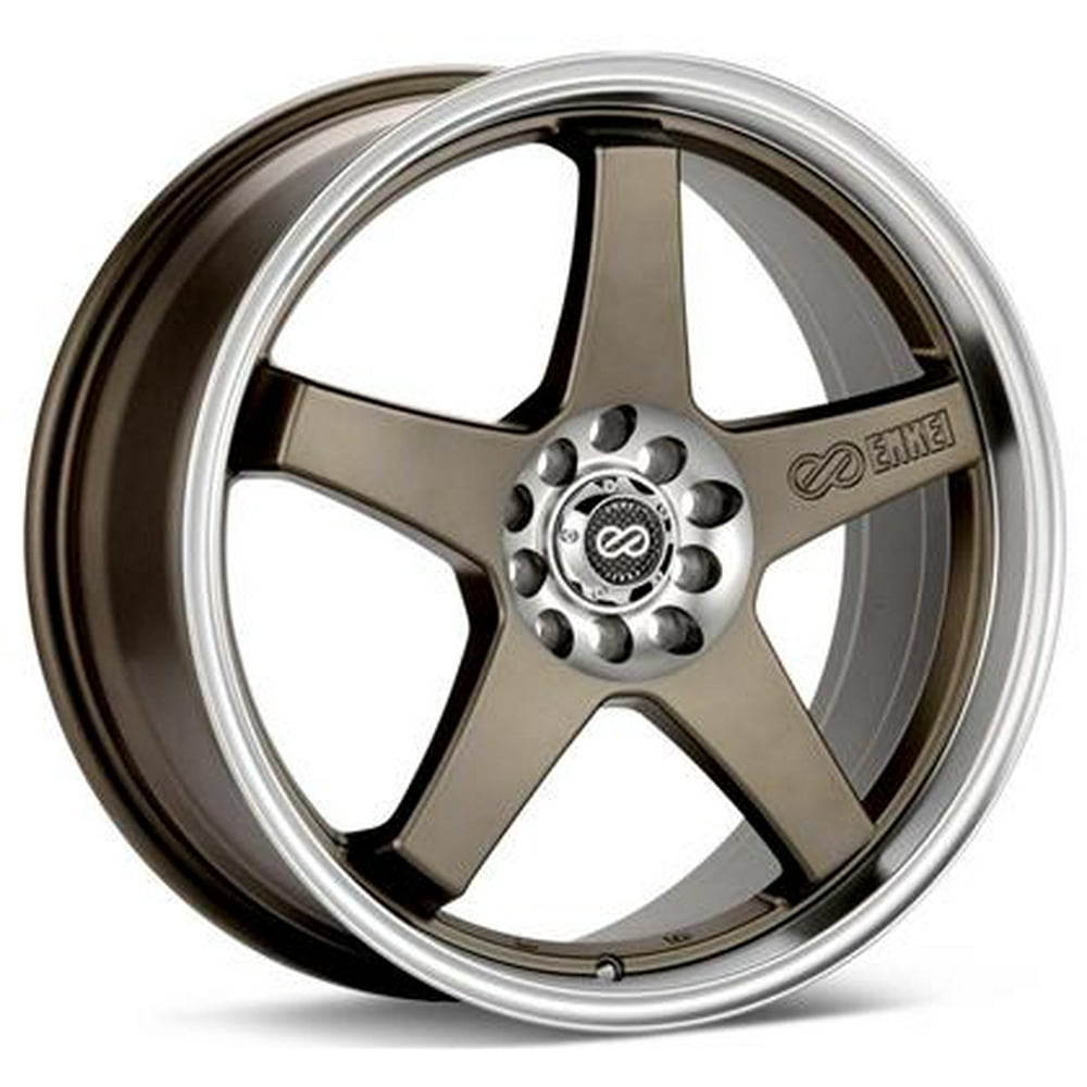 Enkei EV5 17x7 4x100 4x114.3 45mm Bronze w/ Machined Lip Wheel