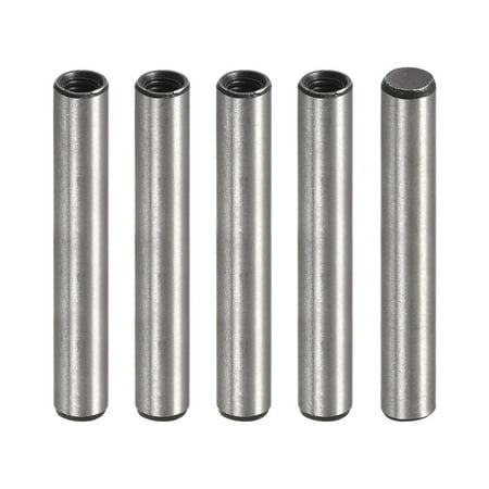 

M4 Internal Thread Dowel Pin 5 Pack 6x35mm Chamfering Flat Carbon Steel Cylindrical Pin