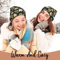 thumbnail image 4 of Kdxio Bear Sunflower Winter Beanie for Men Women Beanie Knit Hat Cuffed Cap Beanie Knit Chunky Snow Cap, 4 of 6