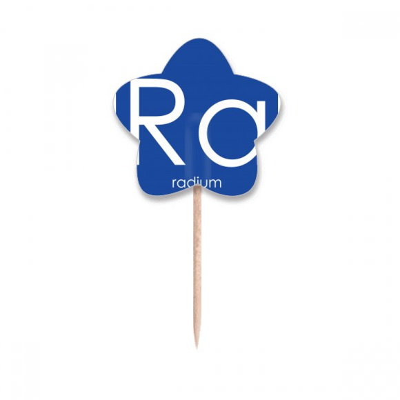 Chestry Elements Period Table Alkaline Earth Metal Radium Ra Toothpick Flags Star Lable Cupcake Picks