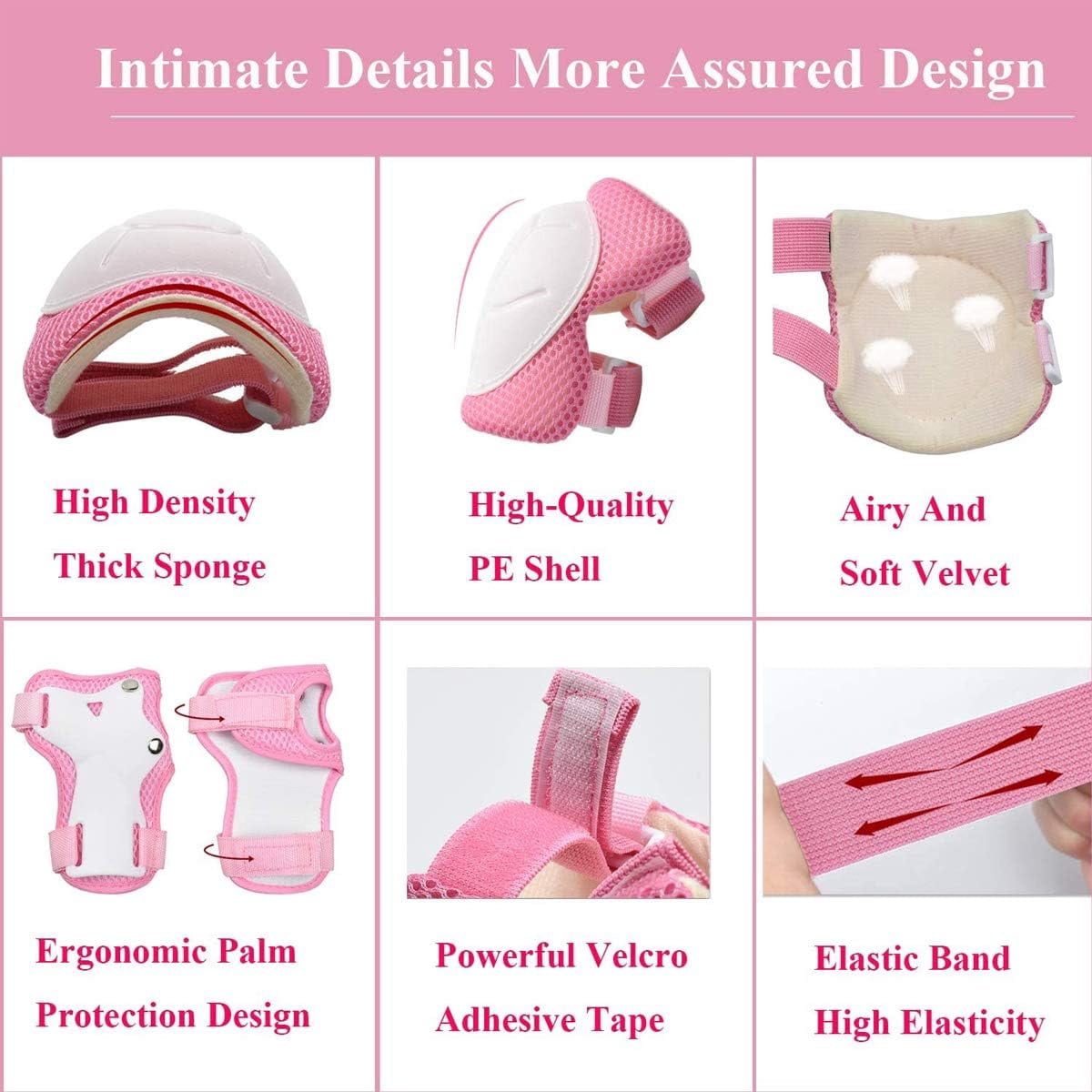 YouLoveIt Children Bike Helmet Children Sport Protective Gear Set with Knee Pads Elbow Pads Wrist Guards Youth Skateboard Helmet For Boys Girls Toddler Helmet
