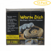 Exo-Terra Worm Dish Buffalo Worm Feeder - (3.3L x 3.9W x 1.7H) - Pack of 12