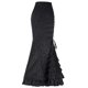 thumbnail image 1 of Skirt Clearance Women Punk Style Retro Mermaid Skirt Vintage Long Ruffle Slim Fit Fishtail Skirt, 1 of 5