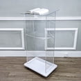 thumbnail image 4 of FixtureDisplays® Clear Acrylic Podium Pulpit Lectern 23X16X46.3" with Engineered Wood (MDF) Base and 2" Casters 102702, 4 of 12