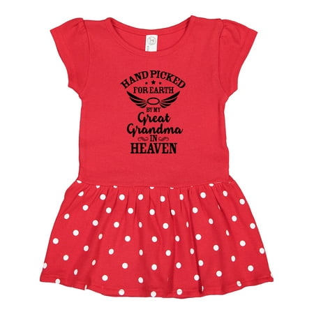 

Inktastic Handpicked for Earth by My Great Grandma in Heaven Gift Baby Girl Dress
