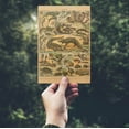 thumbnail image 2 of Reptiles, A, Vintage Bookplate, Adolphe Millot Artwork (4x6 Birch Wood Postcards, 2-Pack Stationary, Rustic Home Wall Decor), 2 of 5