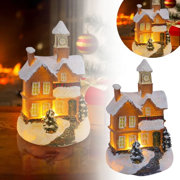 Elegant Desktop Ornament Decorative Figurine Unique Art Piece For Home Shelf Table Display Christmas Resin Glowing