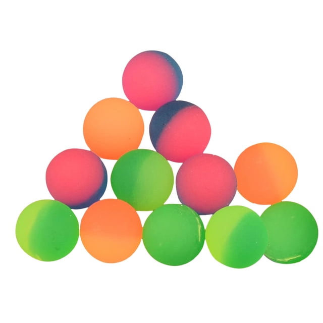 12Pcs Kids Rubber Balls Bouncing Balls Toy Children Rubber Toy Stress Relief Balls