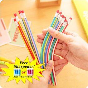 Boovnll Pencils, 5Pcs Wood-Cased Unsharpened Soft HB Pencils #2 with Sharpener for Writing, Drawing, Sketching, Home, Office Supplies, Pencils