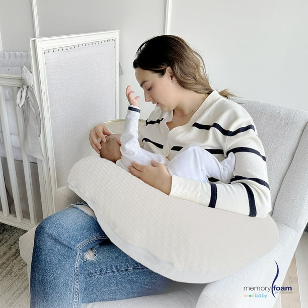 Almohada para Alimentar en Forma de U Color Blanca 70 X 49 X 19 cm Memory Foam COJIN DE LACTANCIA Walmart en linea
