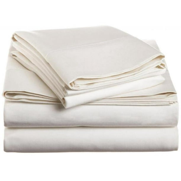 Coton 1500 Fil Count Solid Sheet Set Queen-White
