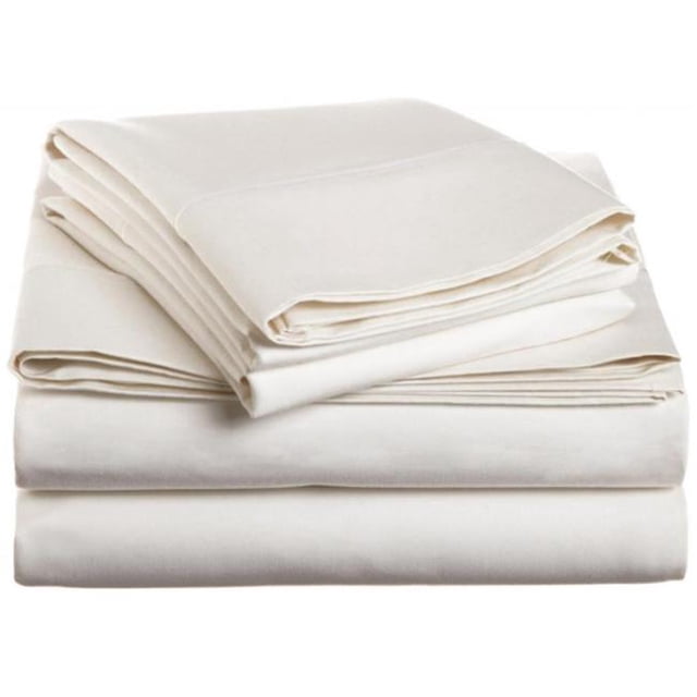 Cotton 1500 Thread Count Solid Sheet Set Queen-White
