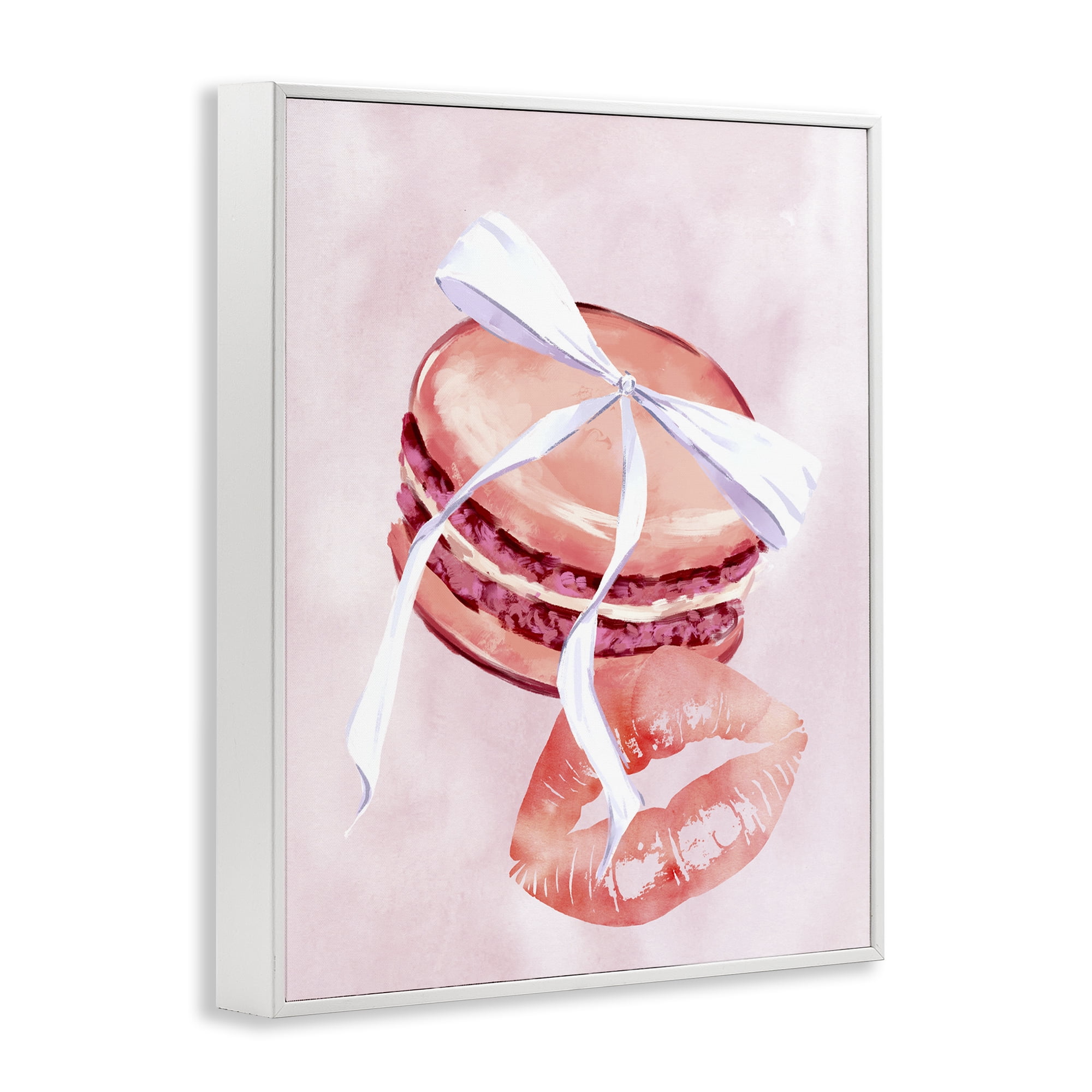 Stupell Industries Glam Macaron Dessert Food & Beverage Painting White Framed Art Print Wall Art, 24 x 30