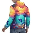 thumbnail image 3 of KLL Hawaiian Island Dolphin Print Mens Hoodie Long Sleeve Casual Pullover Hooded Sweatshirt Fashion Drawstring Hoodies with Pocket-Medium, 3 of 6
