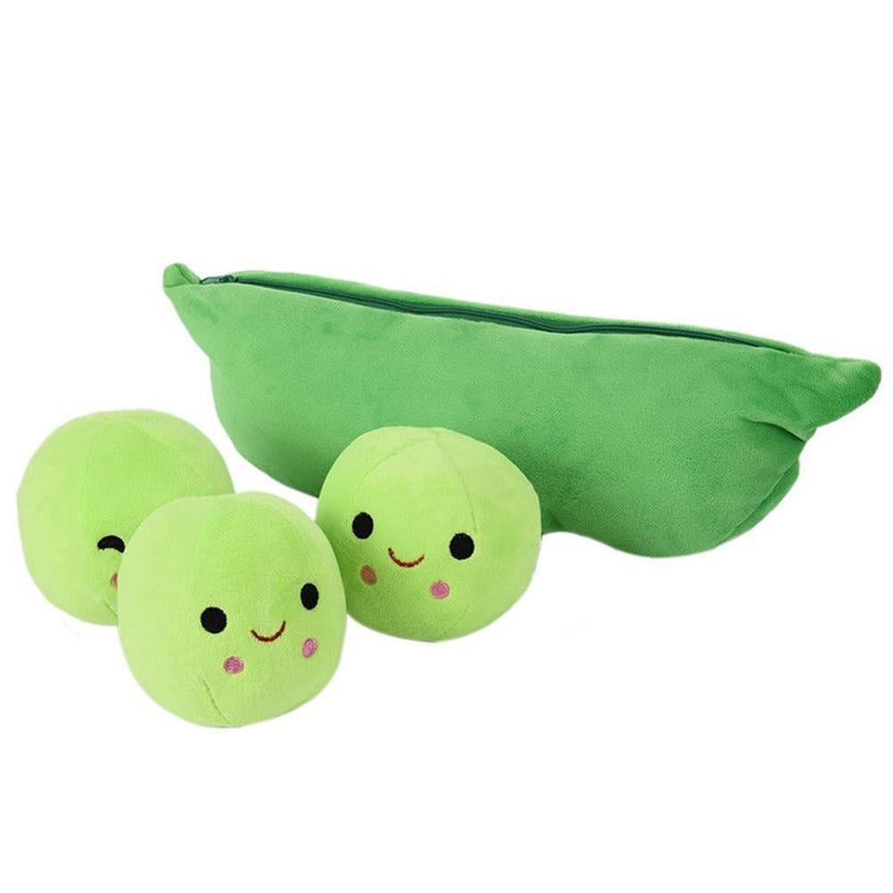 Cute Pillow 3 Peas in a Pod Plush Toy Gift Soft Pea Pillow 