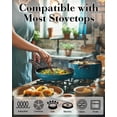 thumbnail image 3 of Juego de utensilios de cocina Cook N Home, antiadherentes, 12 piezas, color turquesa, 3 of 9