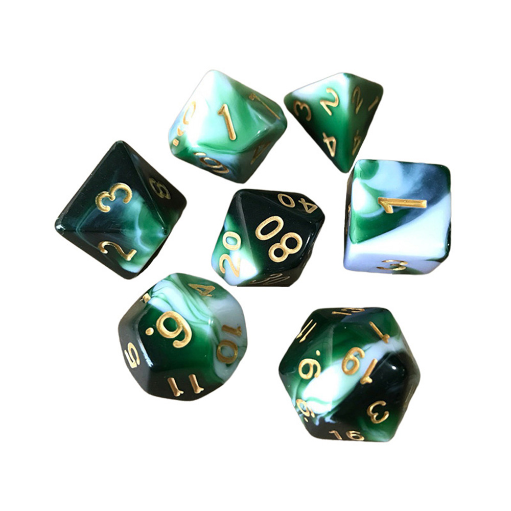 DND ROLE PLAYING RPG GAMES^ 7 DICE POLYHEDRAL SET FOR DUNGEONS AND DRAGONS