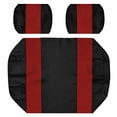thumbnail image 2 of Replacement Seat Cover For Club Car Carry Golf Cart (Black & Red), 2 of 2