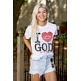 thumbnail image 3 of God Loves Me Jesus Christian Faith Women's Graphic T Shirt Tees Brisco Brands S, 3 of 6