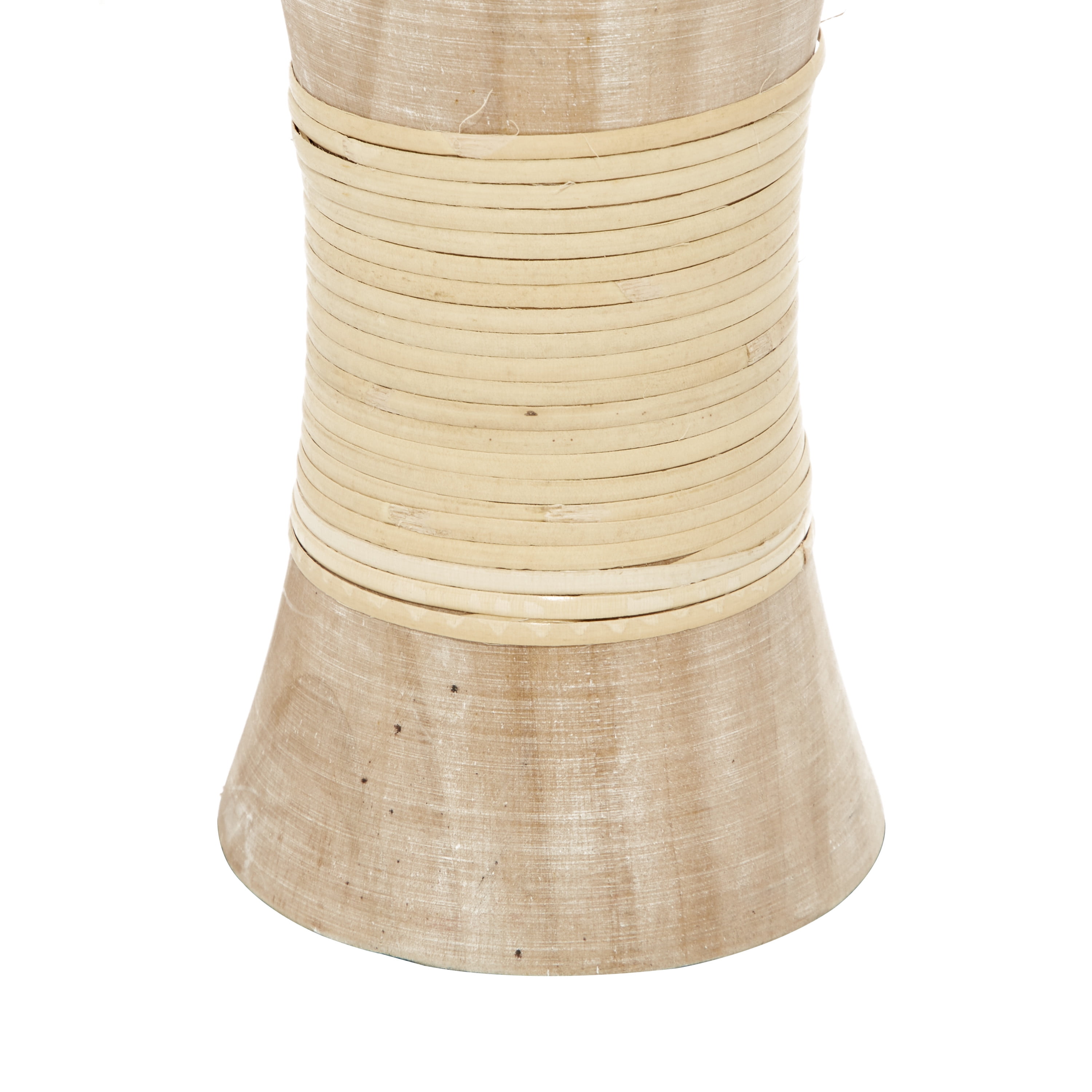 DecMode Indoor 10", 8", 6"H Coastal Wood Candle Holder, Brown, 3 - Pieces