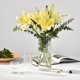 thumbnail image 4 of Jarrón de vidrio decorativo transparente, decoración creativa para sala de estar, jarrón con patrón vertical, flores secas, arreglos florales hidropónicos, 4 of 4