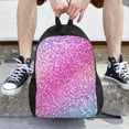 thumbnail image 6 of Rocae Fun Rainbow Pink print Computer bag with separate compartment, suitable for 15 inch laptop backpack, gift for men and women, 6 of 8