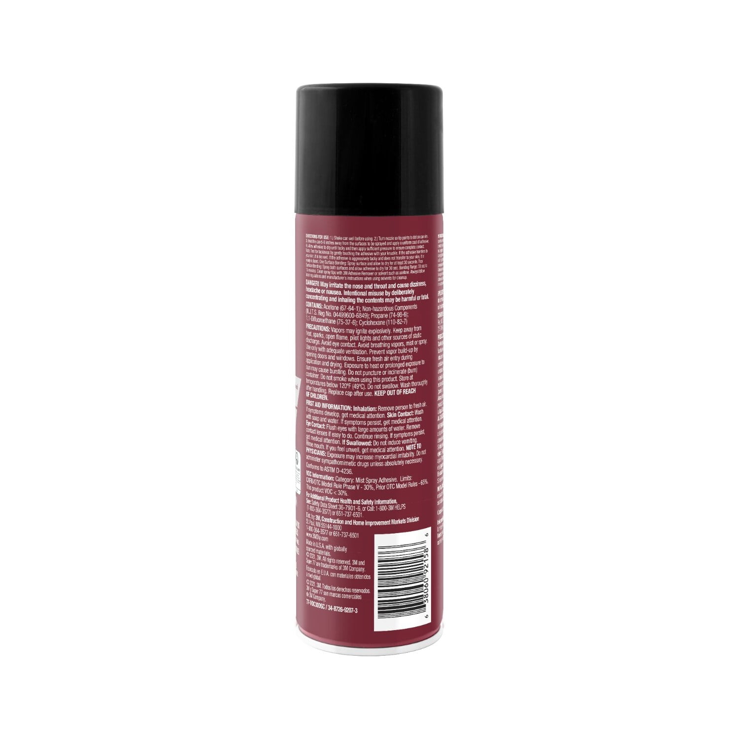 (2 pack) 3M Super 77 Multipurpose Adhesive, Low VOC, 14 Oz.