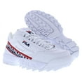 thumbnail image 4 of Fila Disruptor Ii Logo Tape Mens Shoes Size 10, Color: White/Navy/Red, 4 of 5