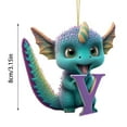 thumbnail image 3 of Christmas Dragon Ornaments, 26 Letter Cartoon Pendant for Kids Acrylic Hanging Gift for Christmas Tree Christmas Decoration,Funny Dinosaur Decor for Holiday Party Indoor, 3 of 4