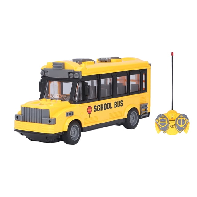 Juguete De Autobús Escolar, Fuente De Alimentación De Batería Bordes Brillantes Control Remoto Autobús Escolar Material Plástico Estilo Amarillo Para Mayores De 3 Años Para