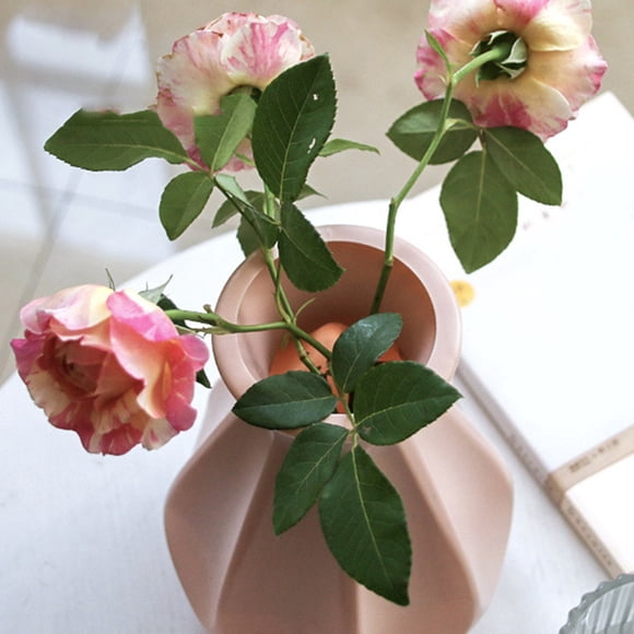 Homoyoyo 1Ud Florero Decorativo Rosa De Plástico Con Para O Oficina