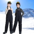 thumbnail image 2 of CPNG Kids Girl's Adjustable Ski Bibs Overalls Solid Color Wate Resistant Snow Snowboarding Pants with Pockets Winter Warm Pants Insulated, 2 of 4