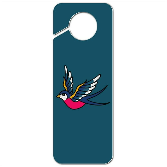 Traditional Swallow Plastic Door Knob Hanger Sign