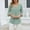 #267-Green, variant on Wowcloth Women's Chiffon Blouse, Solid Color with Ruffled V-Neck and Mid-Sleeve, Loose Fit Casual Fashion for Daily Wear and Office