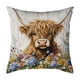 thumbnail image 2 of Herunwer Highland Cow Throw Pillow Covers Decorative Throw Pillows Cow Decor for Bedroom Decor Highland Cow Bedding Soft Flannel Fluffy Couch Pillow Covers, 2 of 6