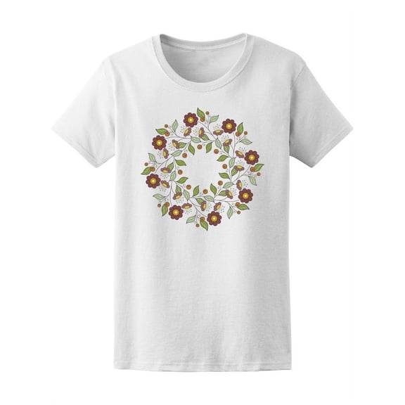 Cute Colored Flowers T-Shirt Women -Image by Shutterstock, Female Medium
