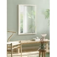 thumbnail image 6 of Kate and Laurel Oakhurst Traditional Rectangle Wall Mirror, 24 x 36, Soft White, Vintage Statement Mirror with Stepped Frame and Beveled Edge Design, 6 of 7