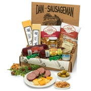 Dan the Sausageman Sounder Gift Box with Cheeses, Summer Sausage, Olives and Mustard