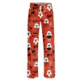 thumbnail image 7 of Halloween Womens Pajama Pants Loose Fit Wide Leg Trouser Pants Halloween Lounge Sleepwear Pj Bottoms, 7 of 7
