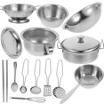 thumbnail image 1 of OULII 1 Set Kids Kitchen Utensils Set Stainless Steel For Toddlers Educational Activity 13.00X2.30X2.00In, 1 of 7