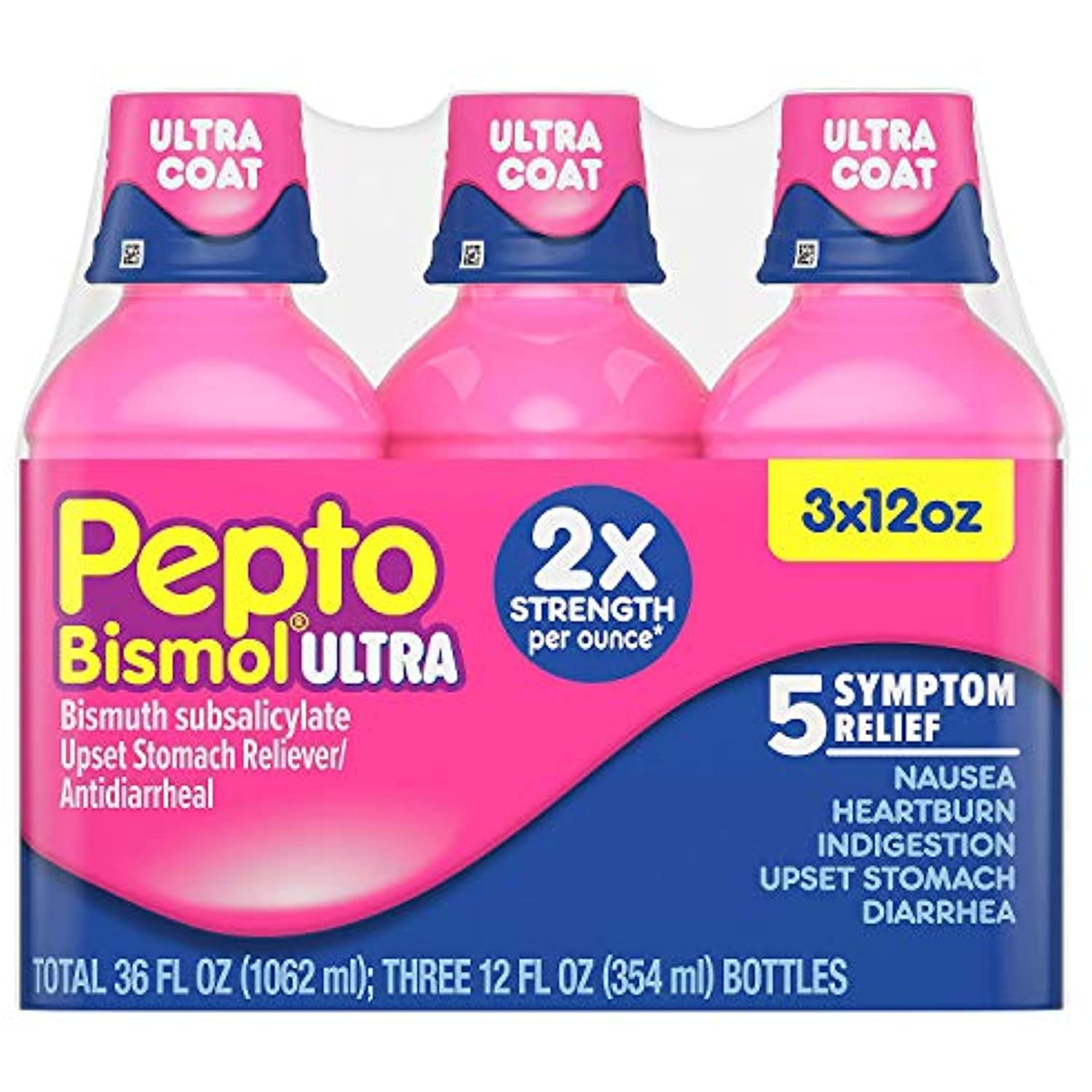 Pepto Bismol Ultra Strength, Original Flavor, Triple Pack (12 oz. each) A1