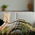 thumbnail image 3 of Forest Soft Flannel Fleece Throw Blanket, Landscape Sunrise in the Forest Leaves in Seasonal Woodland Scenery Photo, Cozy Plush for Indoor and Outdoor Use, 60" x 80", Yellow Green Brown, by Ambesonne, 3 of 5