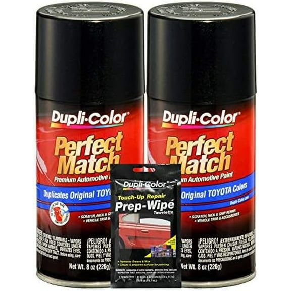 Black Sand Pearl Exact-Match Automotive Paint for Vehicles - 8 oz, Bundles Prep Wipe (3 Items)