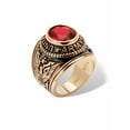 thumbnail image 2 of PalmBeach Jewelry Men's Oval-Cut Simulated Red Ruby or Blue Sapphire 6 TCW Military Ring in Yellow Gold-Plated, 2 of 6