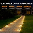 thumbnail image 5 of LUTEC 4 pack Solar Garden Lights, 12 LED IP67 Waterproof Deck Lights for Step Yard Driveway Outdoor, Warm White, 5 of 7