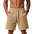 thumbnail image 2 of Heavyweight Thick Men's Sweat Shorts Baggy Sweatpants Mens Lounge SweatShorts Camel M, 2 of 8