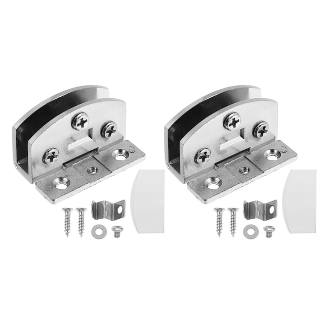 MasteelfCA 2pcs Non-perforated Glass Hinge Practical Glass Door Hinge Cabinet Door Hinge
