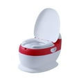 thumbnail image 4 of Inodoro de entrenamiento para niños pequeños, compacto, fácil de limpiar, con cojín suave de PVC Rojo, 4 of 9
