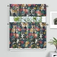 thumbnail image 2 of Dog Print Kitchen Curtains 36 Inch Short - 3 Panel Set, Cute Puppy & Floral Design, Rod Pocket Pet Lover Curtains 100% Polyester, Paw & Bone Pattern for Kitchen, Living Room, Bedroom, Easy Wash, 2 of 6